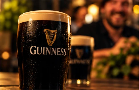 Guinness Draught z kremową pianą w Legnicy