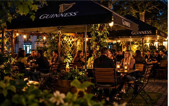 Guinness w ogródku La Musica w centrum Legnicy