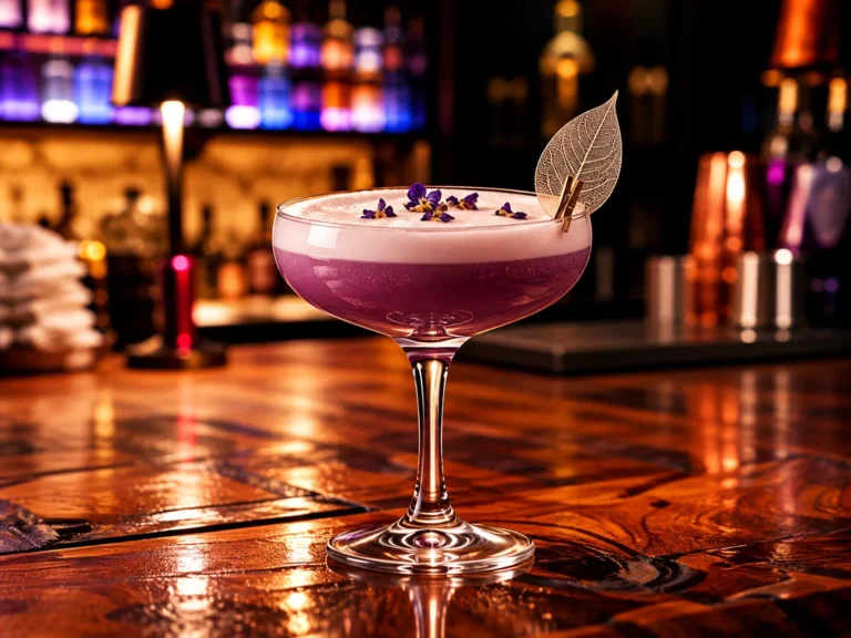 Violet Sour – koktajl w La Musica Cocktail Bar & Social Club w Legnicy