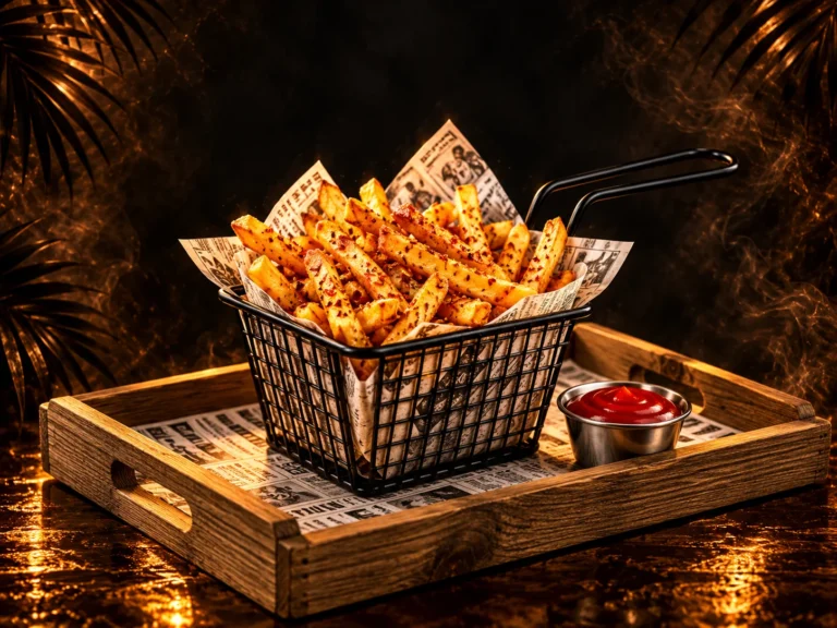 Frytki z posypką chili - limonka – przekąska w La Musica Cocktail Bar & Social Club w Legnicy