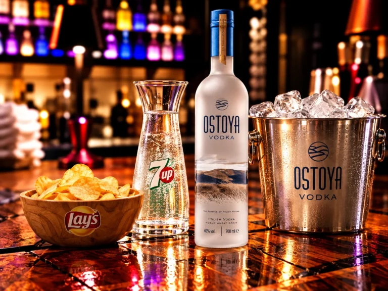 Ostoya Vodka w zestawie – pozycja menu w La Musica Cocktail Bar & Social Club w Legnicy